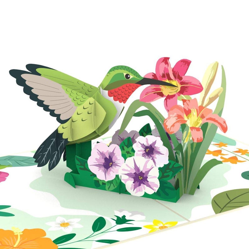 Liif Hummingbird Mother's Day 3D Greeting Pop Up Card Card For All Occasions, Father's Day, Happy Birthday, Anniversary, Retirement, Thinking Of You, Get Well, Hummingbird Gifts For Women, Bird Lover - Image 1